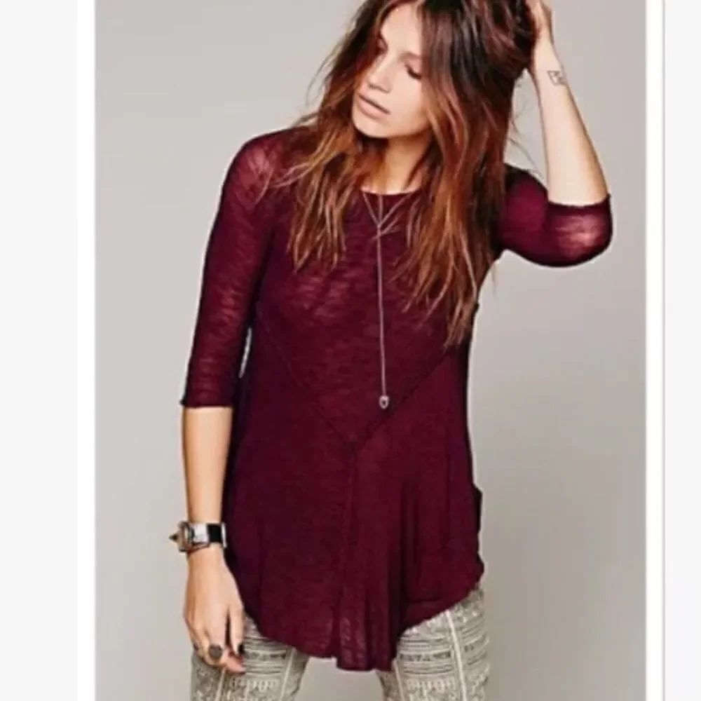 NWT Free People Maroon Top